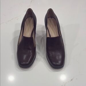 Enzo Angiolini Brown Leather Heels Classic Design